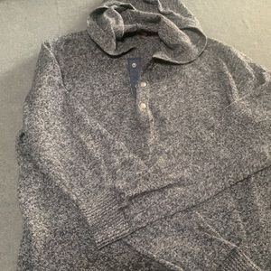 Michael Kors navy oatmeal hoodie sweater